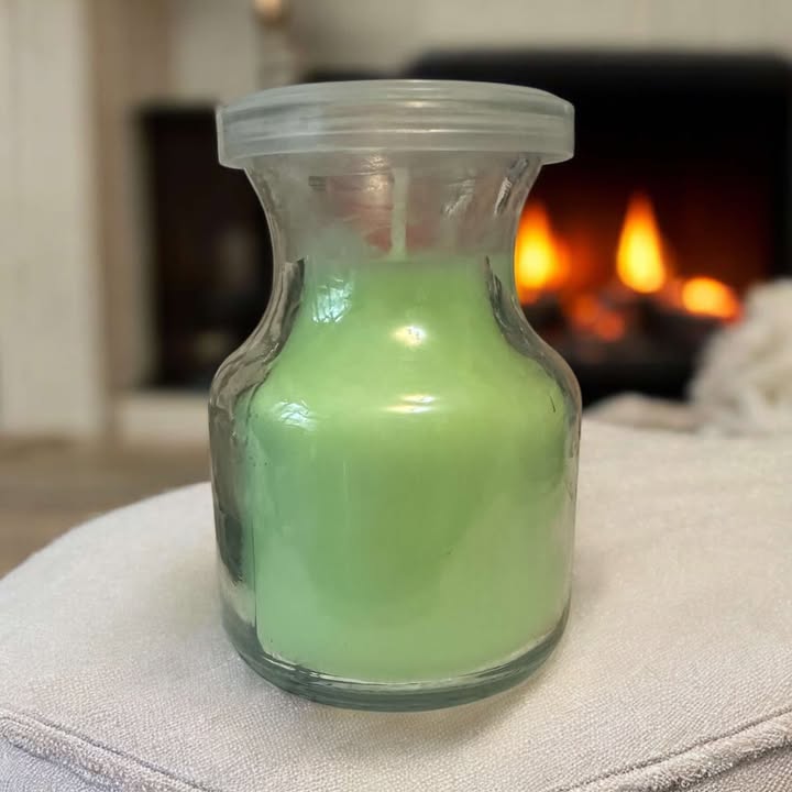 Milk Glass Candle