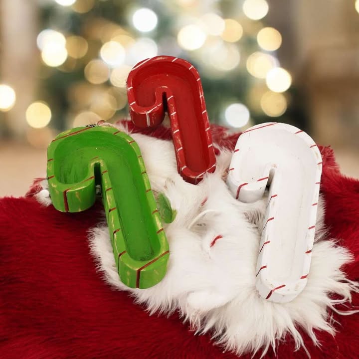 Candy Cane Dough Bowl